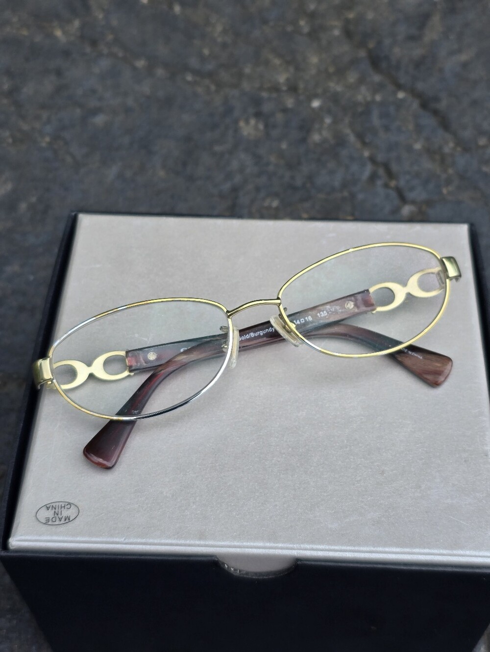 COACH HC5062 Stacy 9205 Gold Burgundy Horn size 52/16/135 Eyeglasses